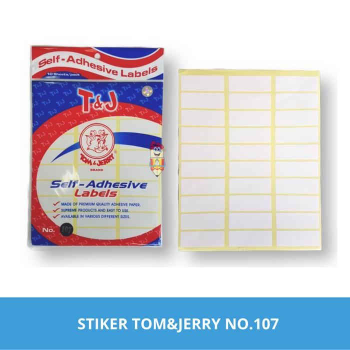 Gambar Stiker Label / Sticker Label Tom & Jerry - No.107 dari Bali Stationery undefined Tokopedia