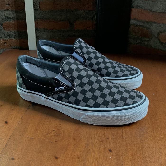 Jual VANS SLIP ON CHECKERBOARD PEWTER 36 Kota Malang Flexin