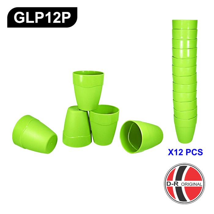 Gambar GLP12P - 12 Buah Gelas / Cangkir Plastik Hijau Pendek IDEAL - Fancy dari IdealOfficial undefined 3 Tokopedia