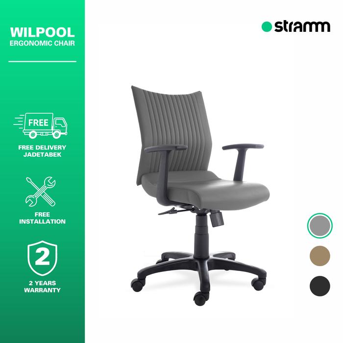 Gambar Kursi Kantor Ergonomis Stramm Wilpool III - Grey dari Stramm undefined Tokopedia
