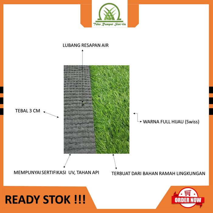Gambar Rumput Sintetis Aquarium 100 x 50cm Tebal 3cm Tipe Swiss & Jepang - SWISS 3 CM, 100 x 40 cm dari KFI Grass undefined Tokopedia
