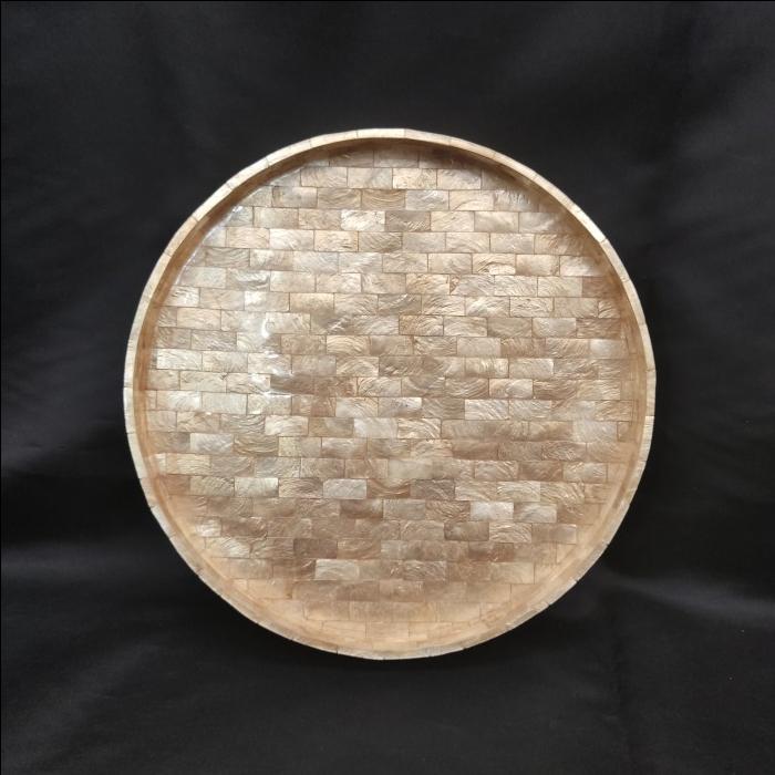 Gambar Tray Kerang Bulat Baki Nampan Kerang Capis Tempat Wadah Serbaguna - Kuning dari Mentari Bali Craft undefined Tokopedia