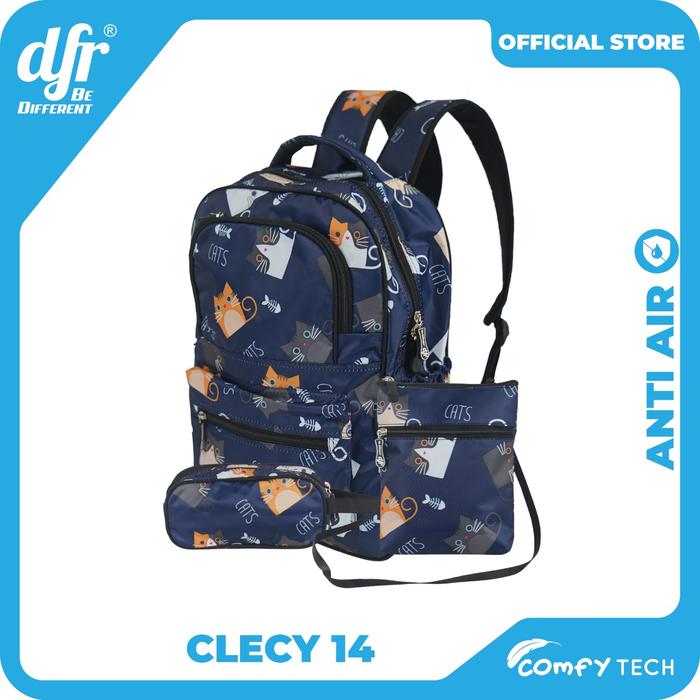 Gambar DFR TAS SEKOLAH ANAK RANSEL BACKPACK ANTI AIR CEWEK COWOK - CLECY - Navy Cat, TAS SAJA dari DFRCOLLECTION undefined Tokopedia