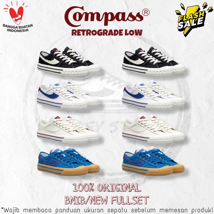 Gambar [ORIGINAL] Sepatu Compass Retrograde Low Cream/BlackWhite/WhiteBlue/BG - Cream, 39 dari ALDEY STORE OFFICIAL undefined Tokopedia