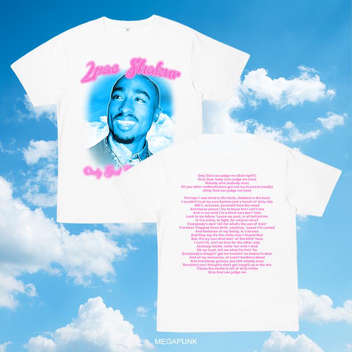 Jual TUPAC ONLY GOD CAN JUDGE ME WHITE 