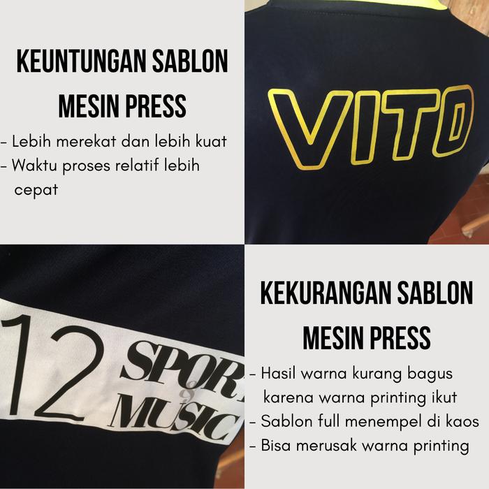 Gambar 12 SPORT - Sablon DTF untuk Nama Nomor Logo Sponsor (Baju Terpisah) - Nameset, Alat Press dari Toko 12 Sport undefined Tokopedia