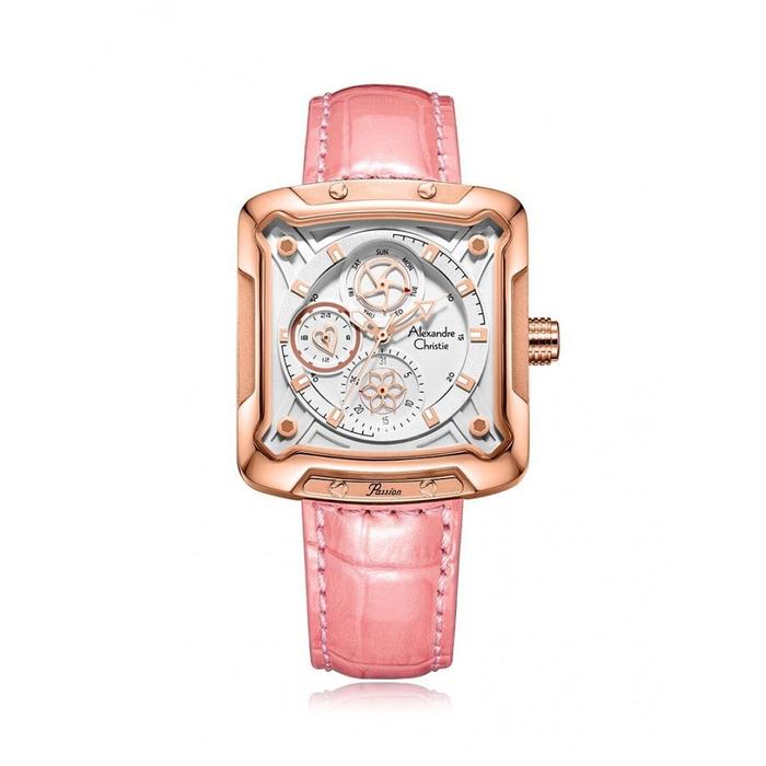 Gambar Alexandre Christie Passion 3030BFL Tali kulit Jam Tangan Wanita - Rosegold Pink dari New Time Line undefined Tokopedia