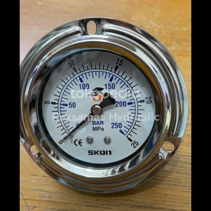 Gambar PRESSURE GAUGE 2,5 inch 25 mpa PAYUNG (SKON) dari Rexsamas Hydraulic undefined Tokopedia