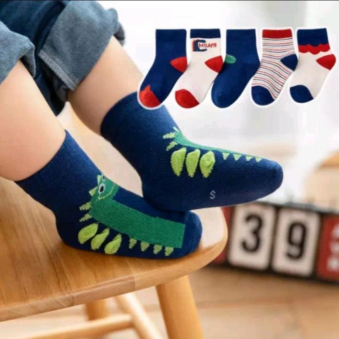 Gambar 5 pasang kaos kaki bayi motif cowok bahan halus lembut dan tidak panas - Random, bercorak dari kaos kaki@1 undefined Tokopedia