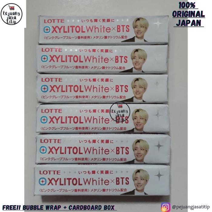 Gambar Permen White Xylitol Gum Lotte BTS Grapefruit Limited Original Japan - J-Hope dari Pejuang Jasa Titip undefined Tokopedia