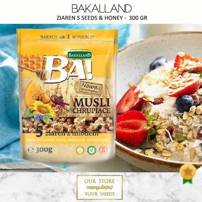 Gambar BAKALLAND BA MUESLI NUTS SEEDS ZIAREN HONEY CRUNCHY MUESLI 300 GR - ZIAREN SEED dari Dimsum Healthy Food Supermarket undefined Tokopedia