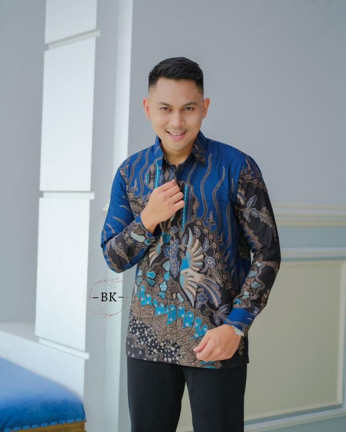 Gambar batik pria / kemeja batik pria / kemeja pria lengan panjang - 01, M dari Bimasakti_NEW undefined Tokopedia