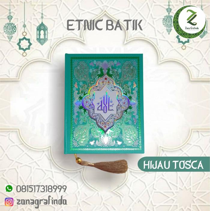 Gambar Cetak Buku Yasin Hardcover Elegant "Etnic Batik" 208 Halaman, HVS - Hijau Tosca dari zona grafindo undefined Tokopedia