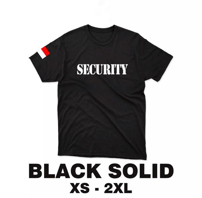 Gambar KAOS SECURITY/LIMITED/KAOS DISTRO/PREMIUM/KAOS PRIA/KAOS/GRATIS ONGKIR - XS, Hitam dari C Project undefined Tokopedia