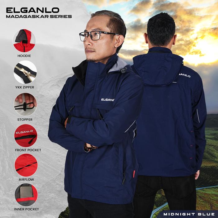 Gambar ELGANLO - Jaket Gunung Cowok Multifungsi Bergaransi Jeket Pendaki Pria - Blue, S dari ELGANLO undefined Tokopedia