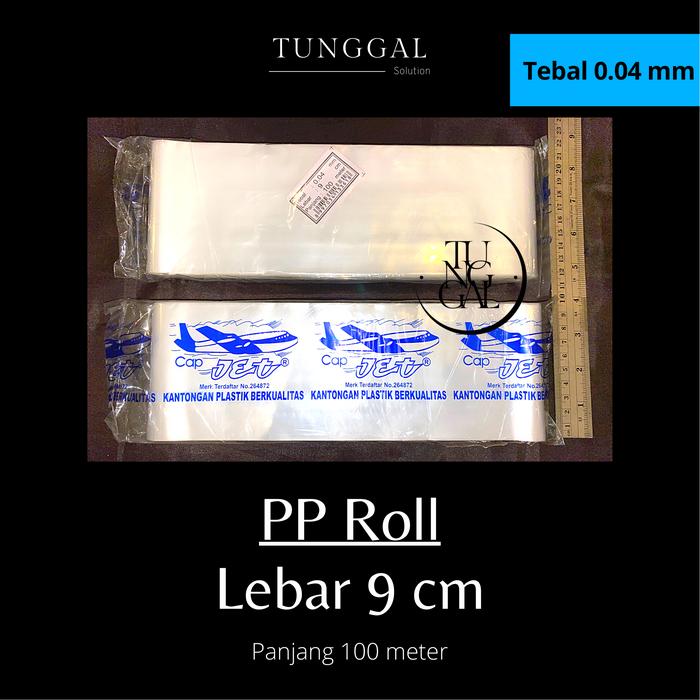 Gambar Plastik PP Roll - panjang 100 meter, tebal 0.04. plastik snack kering - Lebar 9 cm, PP Roll 04 dari Toko Plastik Tunggal Solutions undefined Tokopedia