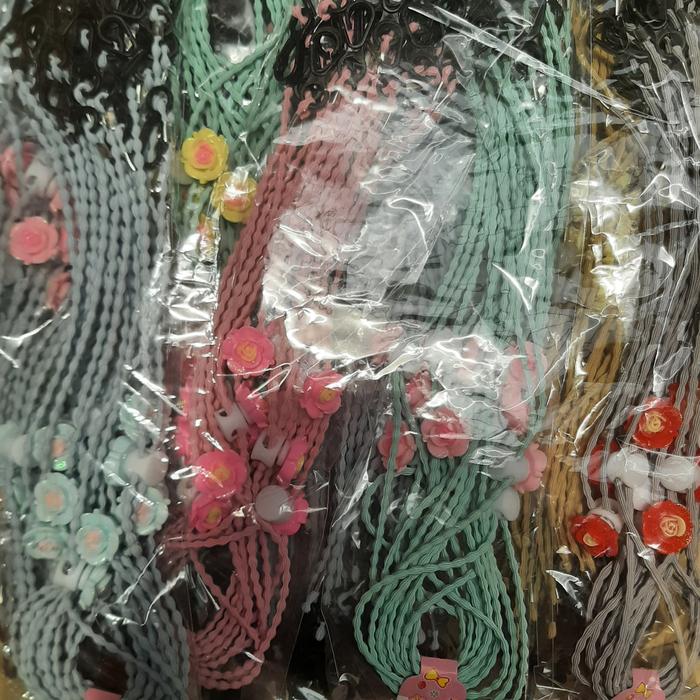 Gambar Tali Masker Pegait Masker Warna Perempuan Soft Colour - bunga biru dari threej.store undefined Tokopedia