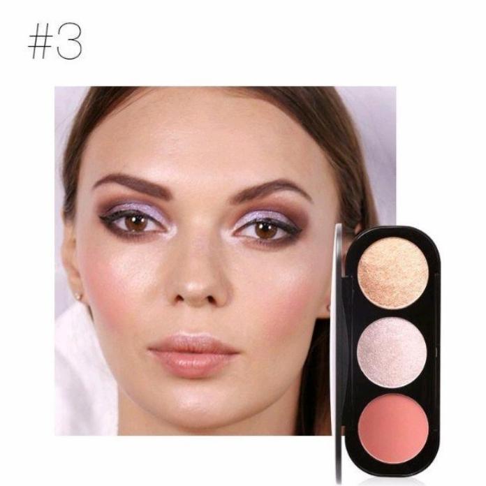 Gambar FOCALLURE Blusher&highlighter set 3in1 - FA03 dari WMAKEUP99 undefined Tokopedia