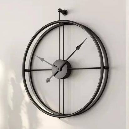 Gambar DOUBLE RING METAL WALL CLOCK / GOLD WALL CLOCK / JAM DINDING BESAR - BLACK dari Mon Reve undefined Tokopedia