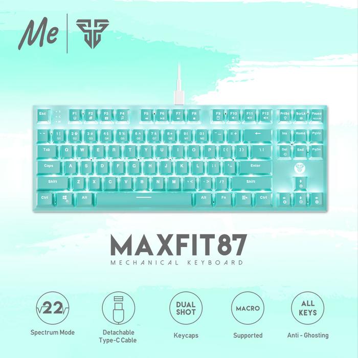 Gambar Fantech Mint Edition Gaming Gear Mouse Headset Stand Mousepad Keyboard Red Computer - KB Maxfit 87 dari Click & Go Tokopedia undefined Tokopedia