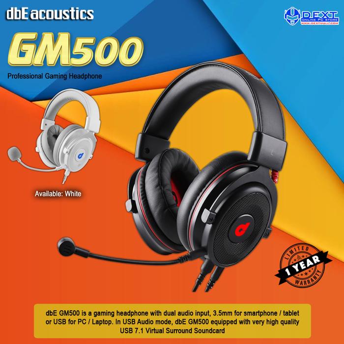 Gambar dbE Acoustics GM500 7.1 Virtual Surround High End Gaming Headphone - Hitam dari DextMall undefined Tokopedia