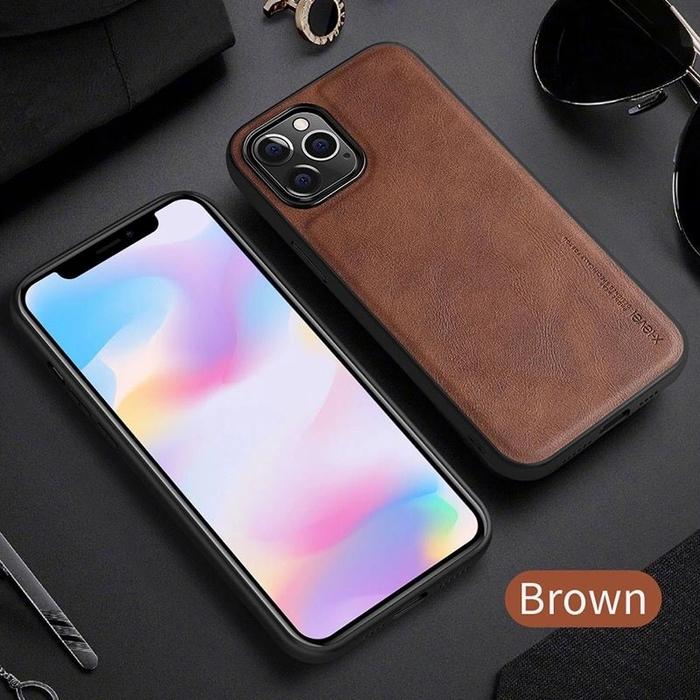 Gambar Leather Case Iphone 13 13 Pro 13 Pro Max X-Level Premium Leather Case - Brown, Iphone 13 Pro dari Multi Accesoris undefined Tokopedia