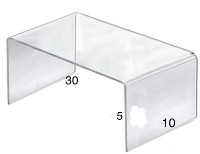 Gambar Acrylic riser action stage figure U 30 x 10 x 5 cm dari blessing acrylic undefined Tokopedia