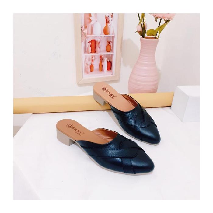 Gambar Sepatu Haigh Heels 3cm KULIT ASLI 100% SUKAREGANG GARUT Original - Hitam, 36 dari MDM Leather undefined Tokopedia