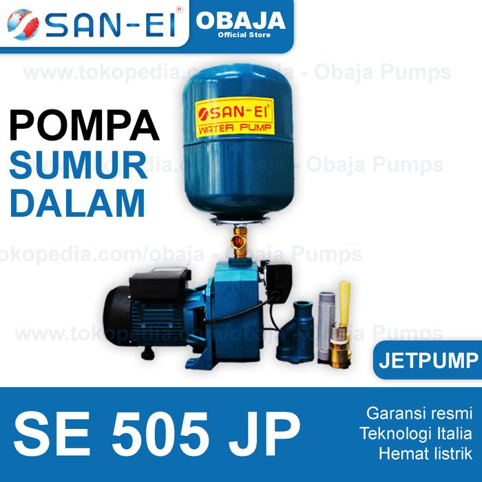 Gambar Pompa Sumur Dalam Jet Pump Otomatis SE 505 JP San Ei / SE 505 JP San Ei - Dengan Tabung dari Obaja Pumps undefined Tokopedia