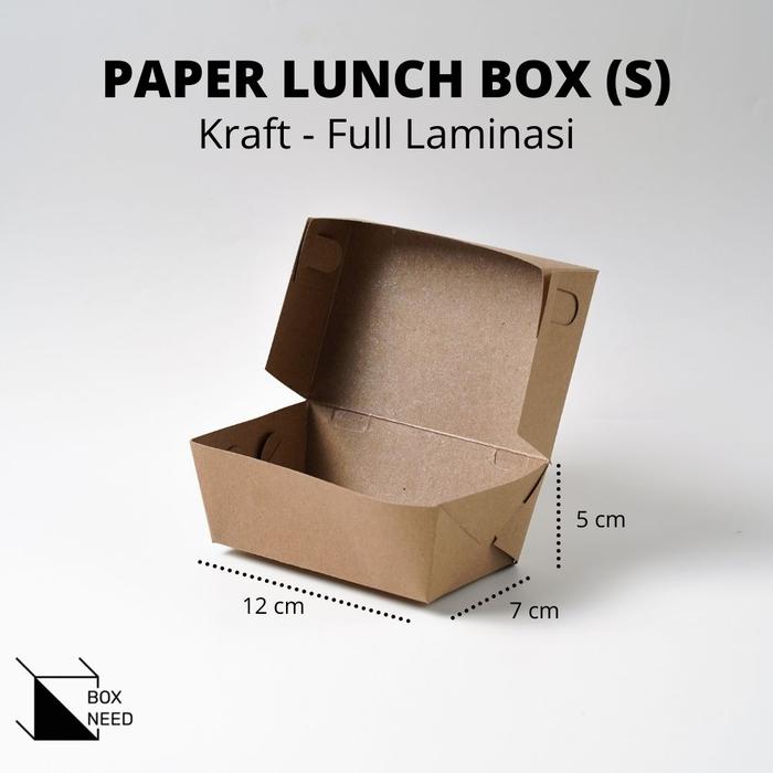 Gambar Paper Lunch Box / Lunch Box Kertas Bahan Kraft Full Laminasi - S-290gsm dari Boxneed Indonesia undefined Tokopedia
