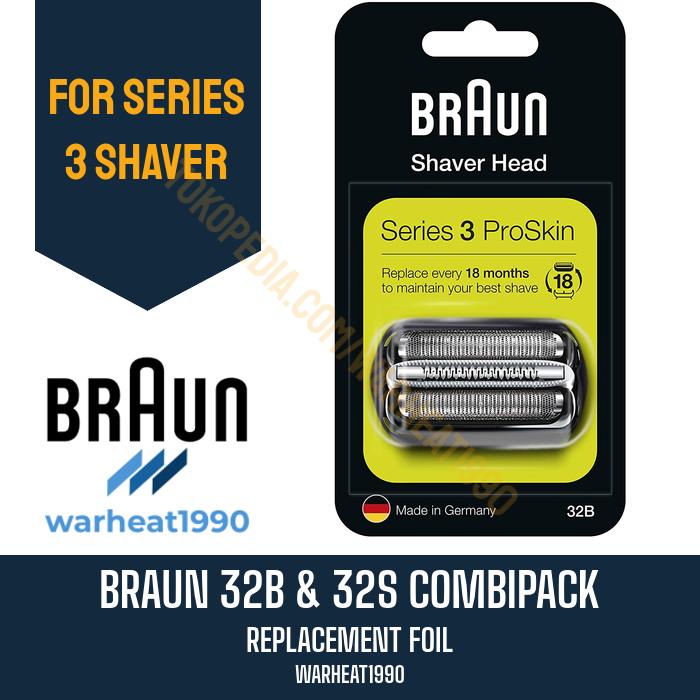 Gambar Braun 32B 32S Series 3 Proskin Replacement Head Foil Cutter ORIGINAL - Black dari warheat1990 undefined 2 Tokopedia