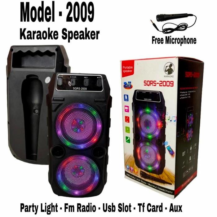 Gambar SQ-2009 Speaker Bluetooth Karaoke Free Mic + Lampu Disco Ajeb Ajeb dari TommyAcc undefined Tokopedia