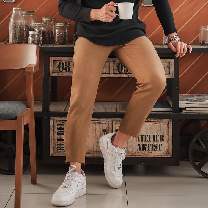 Jual Celana formal pria celana chino polos brown celana panjang