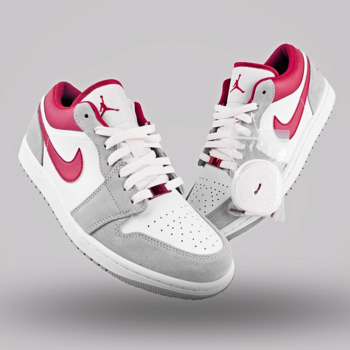 Jual Nike Air Jordan Low SE Light Smoke Grey Gym Red (100