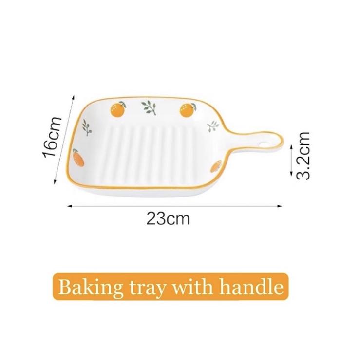 Gambar (A0042) Wadah saji keramik baking tray / Tangerine ceramic kitchenware - 03 dari Jeeahomeware undefined Tokopedia