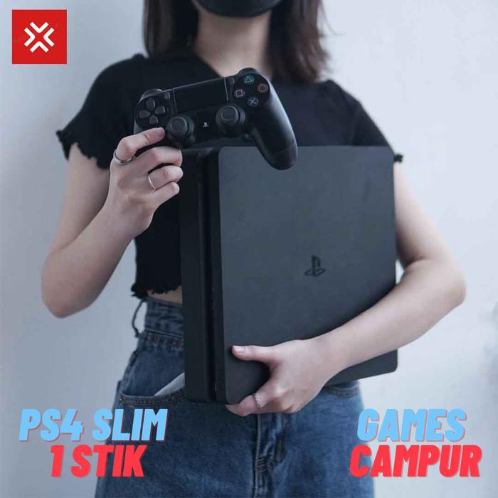 Gambar SONY PS4 Playstation 4 Slim 500 GB Playstation 4 Hits Bundle Bonus Full Games - 1 STIK, GAMES CAMPUR dari Kyuuden Games Indonesia undefined Tokopedia