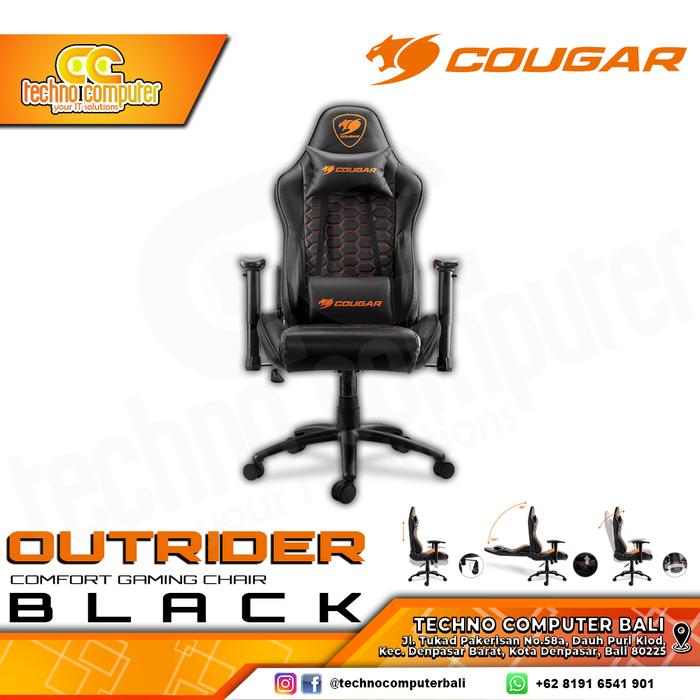 Gambar KURSI GAMING COUGAR OUTRIDER Comfort Gaming Chair - OUTRIDER BLACK dari Techno Computer Bali undefined Tokopedia