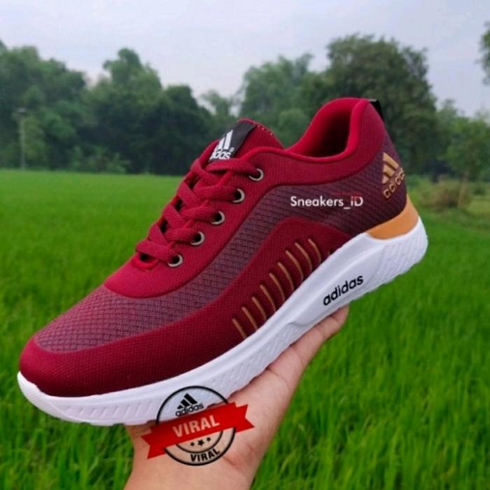 Gambar promo sepatu sneakers pria terlaris sepatu sport terbaru - maroon, 39 dari Alathar Store 99 undefined Tokopedia