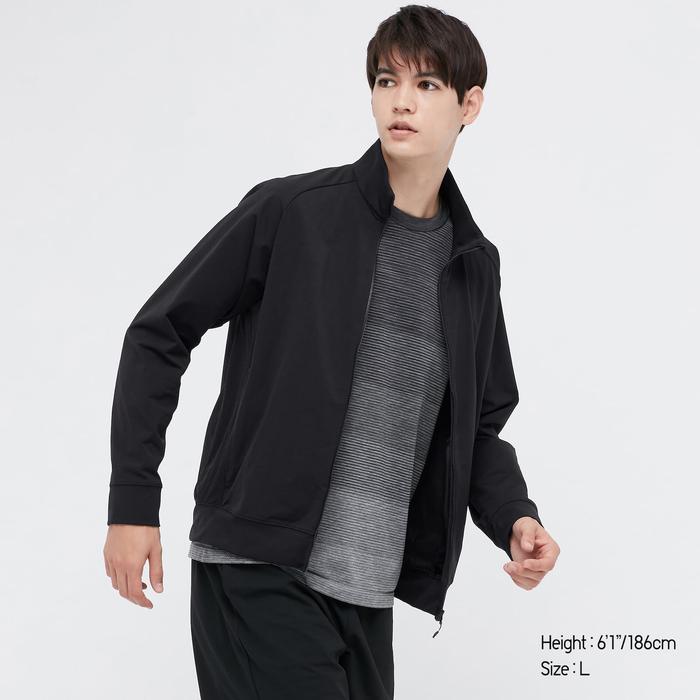Gambar UNIQLO Sportswear Jaket Active Ultra Stretch / Outdoor Jacket - Black, S dari BATSHOPBOY undefined Tokopedia
