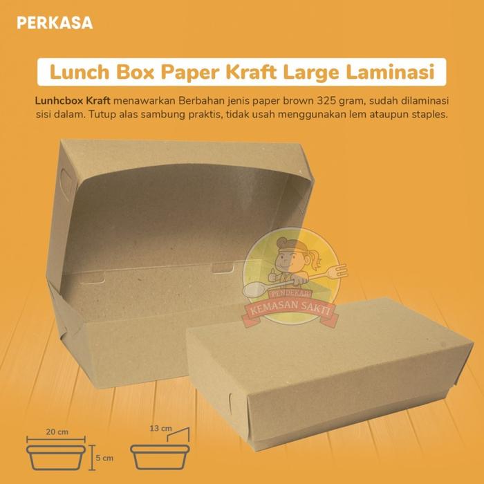 Gambar Paper Lunch Box Kraft M L Window Mika / Lunchbox Coklat Tutup Mika - Polos M dari Pendekar Kemasan Sakti undefined Tokopedia