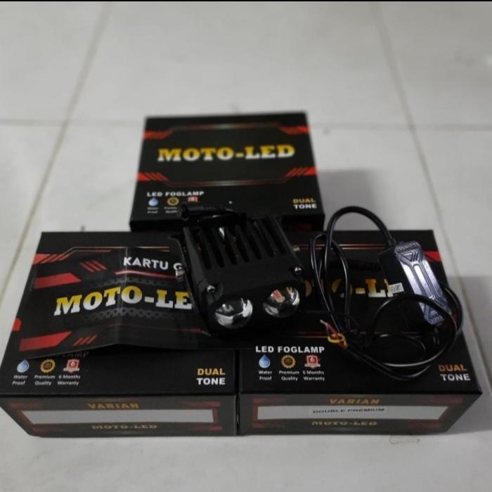Gambar Moto LED double premium lampu tembak moto - Double dari Bangkit Acc undefined Tokopedia