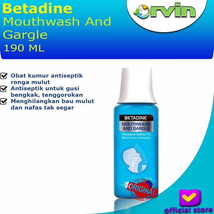 Gambar Betadine Gargle 190Ml /Obat Kumur/ Penghilang Bau Mulut dari Orvin Health &amp; Beauty undefined Tokopedia