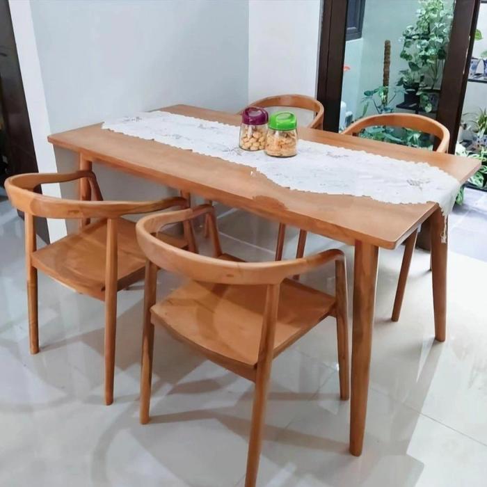 Gambar SET KURSI MAKAN MEJA MAKAN CAVE VINTAGE SCANDINAVIAN dari FK Furniture Jepara undefined Tokopedia