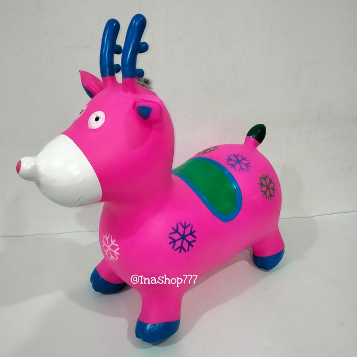Gambar Animal Jumping music karet Tebal Rusa Gunung / Mainan Kuda Kudaan - Pink Tua dari Grosir Toys undefined Tokopedia