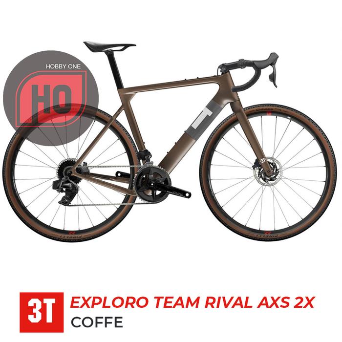 Promo 3T EXPLORO TEAM RIVAL AXS 2X Coffee Gravel Full Bike Cicil
