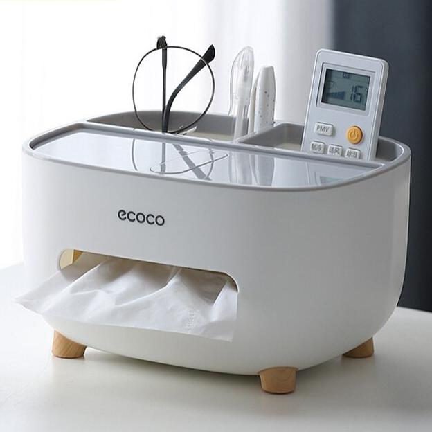 Gambar Ecoco Desktop Tissue Box Anti Skid - Kotak Tempat tissue - Grey dari Papabear Indonesia undefined Tokopedia