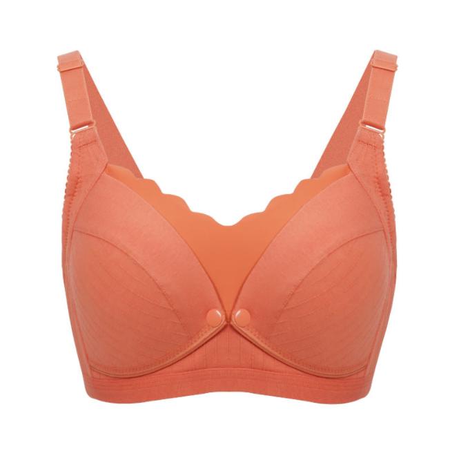 Gambar Eve Maternity Bra BH Menyusui Katun Garis Scalop BH176 - OREN, 34 dari Eve Maternity Store undefined Tokopedia