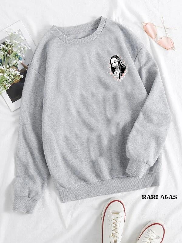 Gambar Crewneck Anime Kimetsu no yaiba Premium Quality - NEZUKA MISTY, L dari Kaki Alas undefined Tokopedia