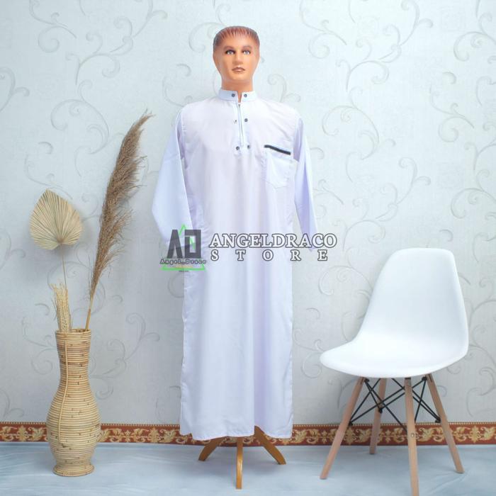 Gambar JUBAH / GAMIS PRIA DEWASA TERLARIS - Putih, M dari Asiah Muslim Store undefined Tokopedia