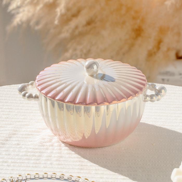 Gambar Mi.casa - Pearl Shell Noodle Bowl 1000 ml / Mangkuk Makan - Pink dari Micasa Home undefined Tokopedia
